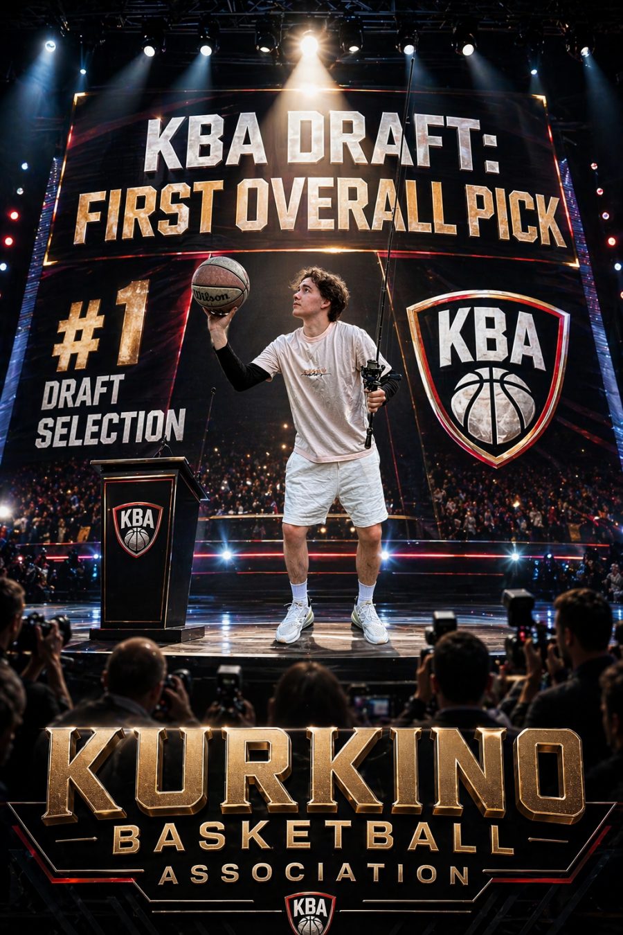 Ярослав Танго на постере Kurkino Basketball Association как первый номер драфта
